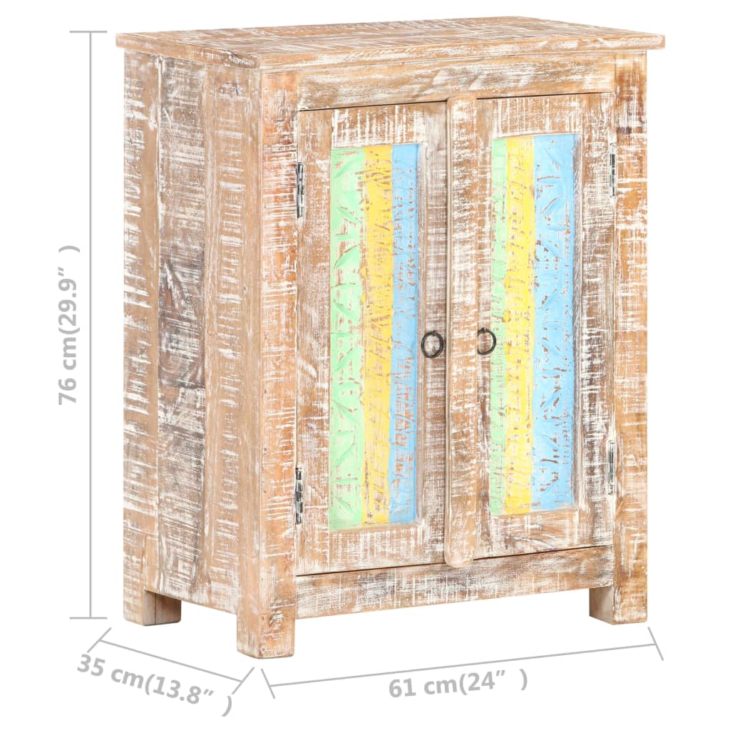 Buffet 61x35x76 cm Bois d'acacia brut - XIOS