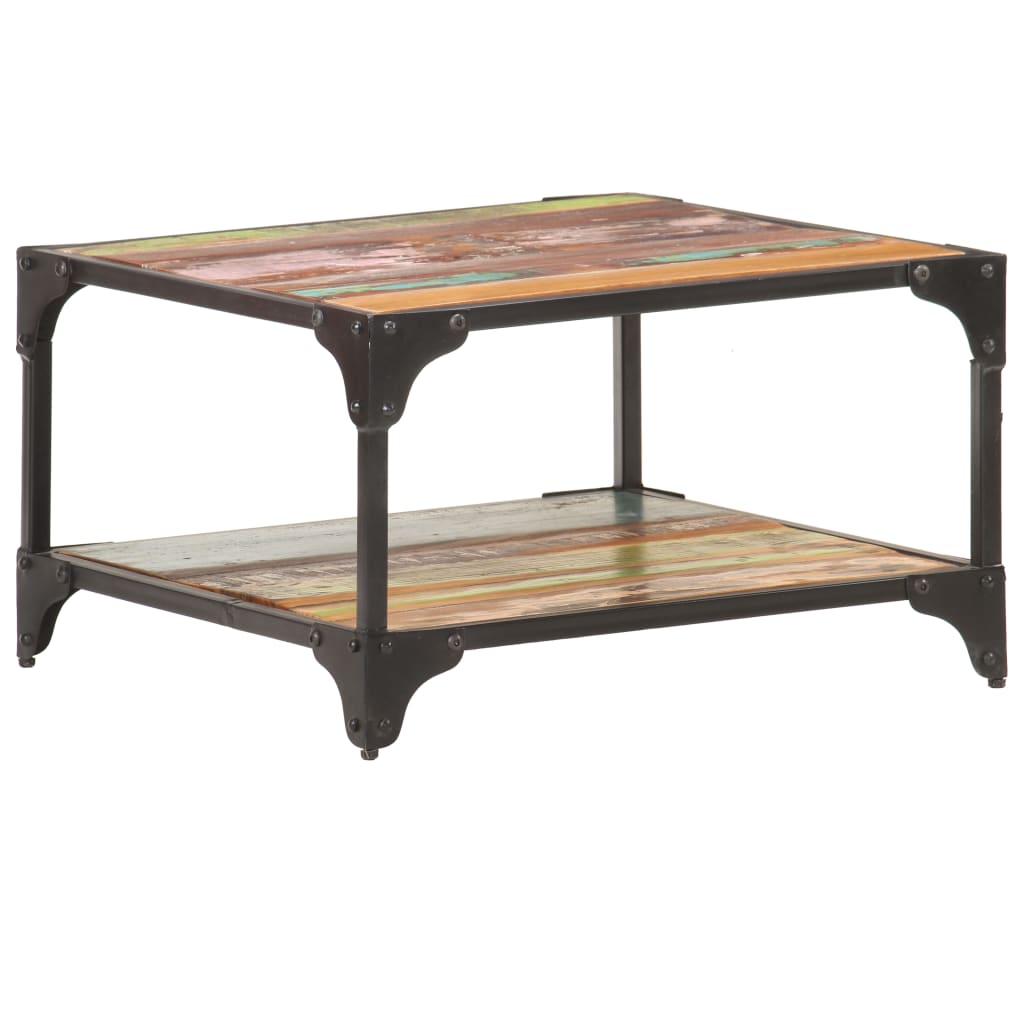 Table basse 60x60x35 cm Bois de récupération massif - XIOS