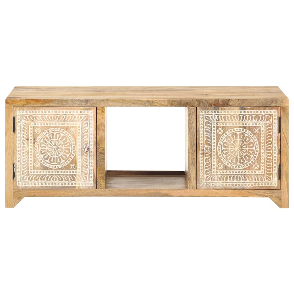Table basse 90x50x35 cm Bois solide de manguier - XIOS
