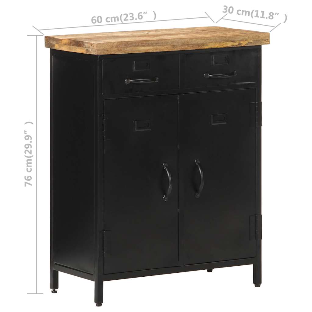 Buffet 60x30x76 cm Bois de manguier brut - XIOS