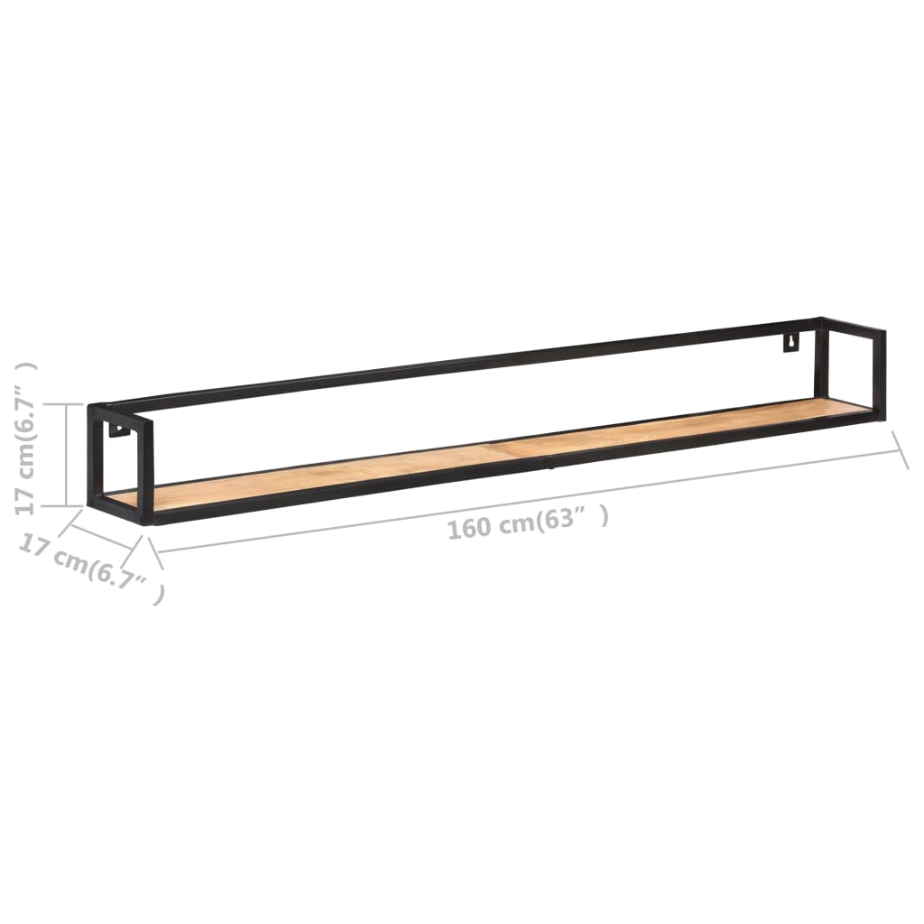 Étagères murales 2 pcs 160 cm Bois d'acacia massif - XIOS