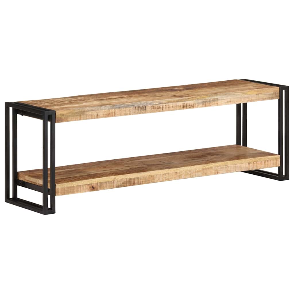 Meuble TV 120x30x40 cm Bois de manguier brut - XIOS