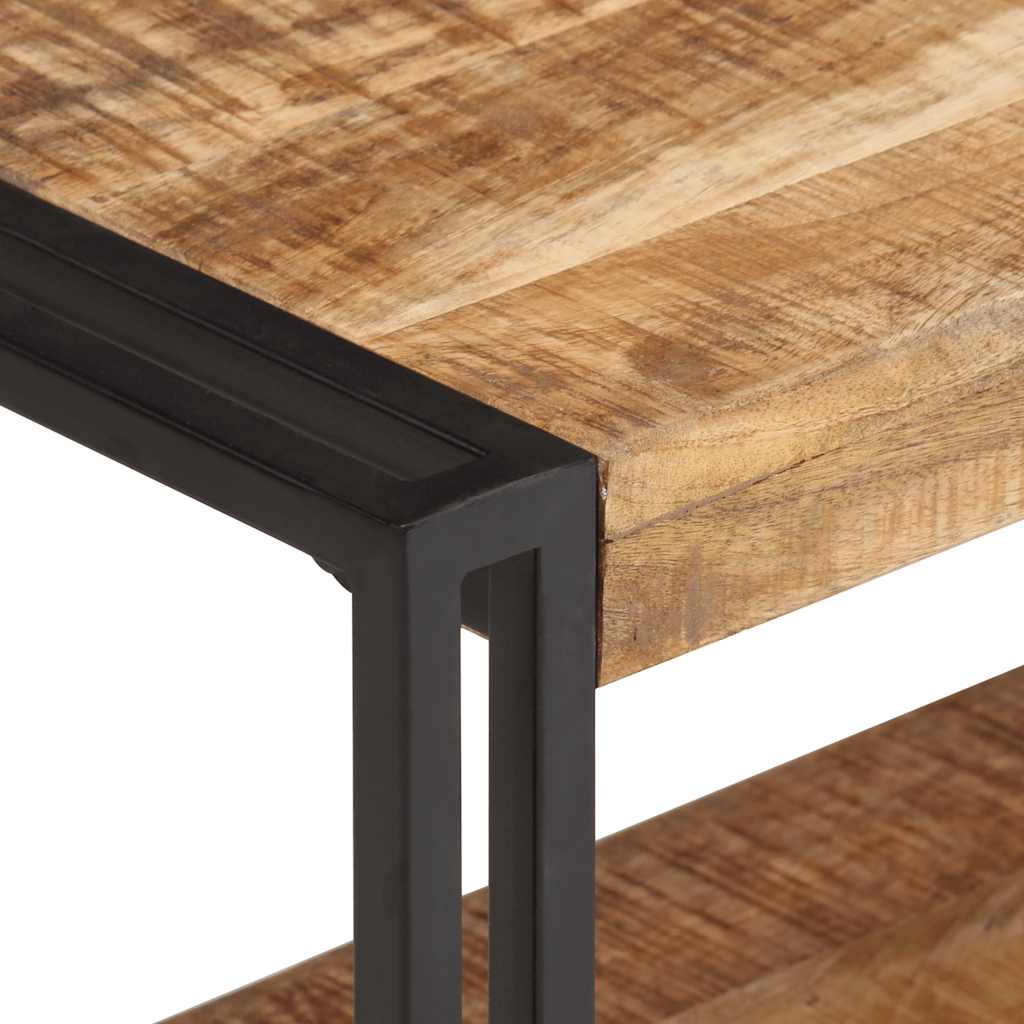 Meuble TV 120x30x40 cm Bois de manguier brut - XIOS