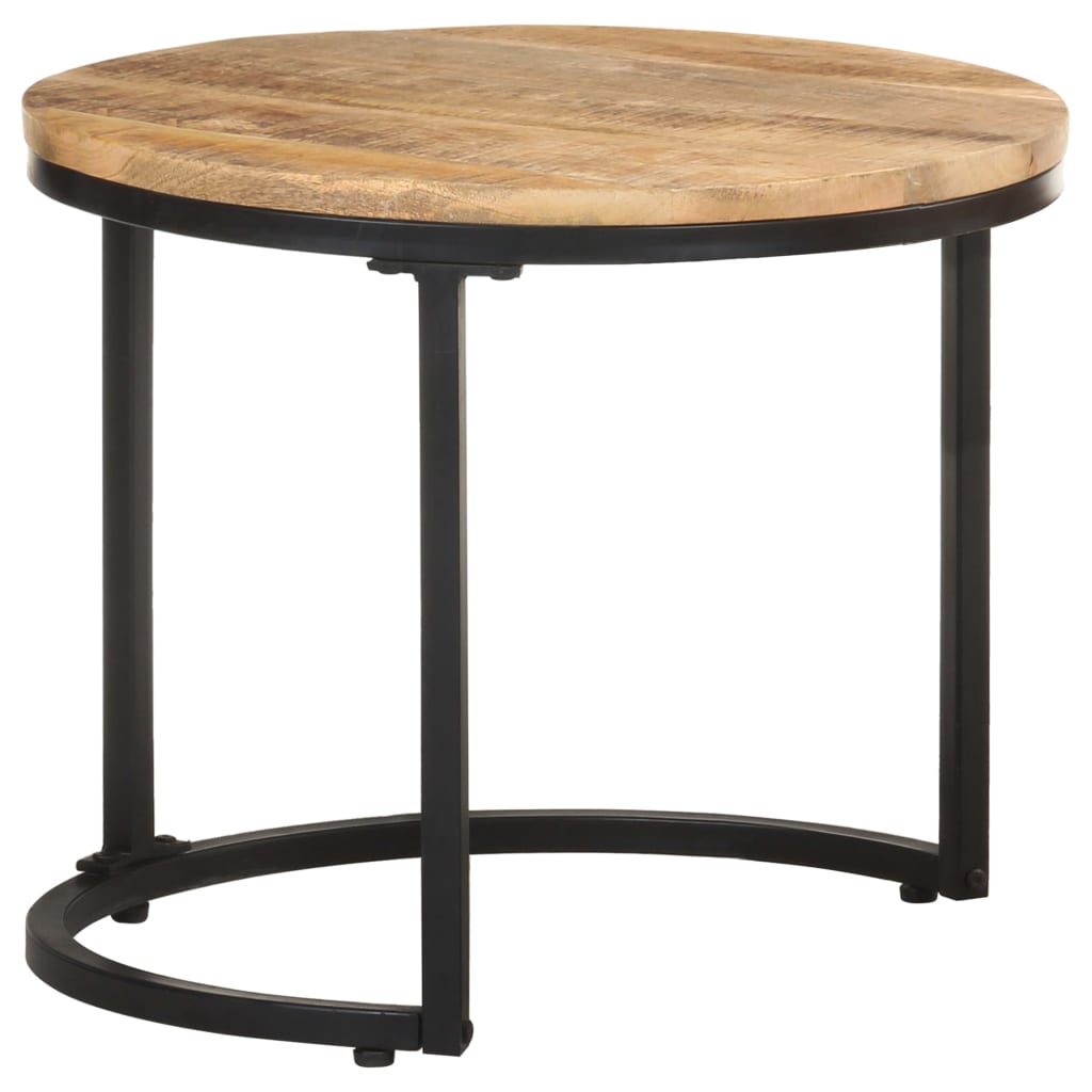 Tables d'appoint 3 pcs Bois de manguier brut - XIOS