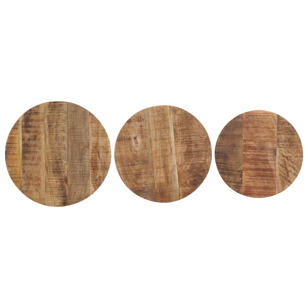 Tables d'appoint 3 pcs Bois de manguier brut - XIOS
