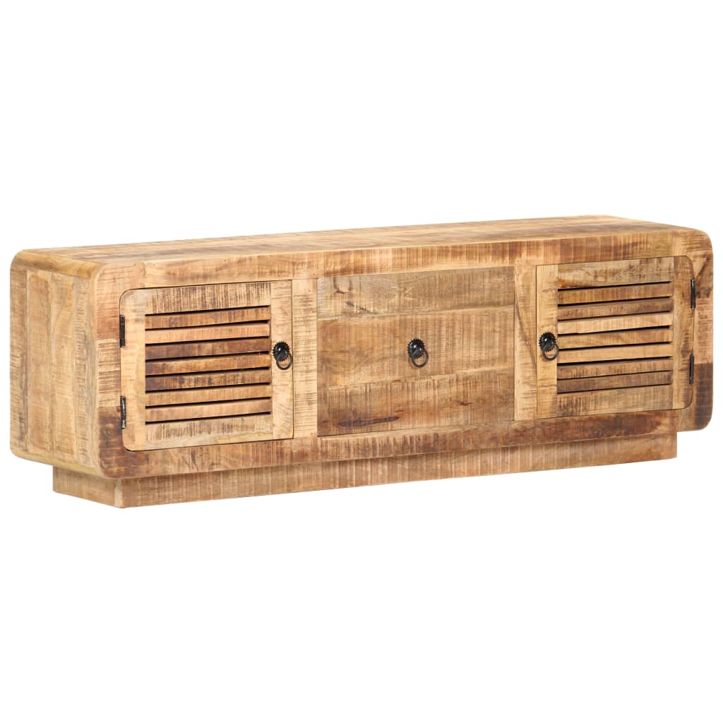 Meuble TV 120x30x40 cm Bois de manguier brut - XIOS