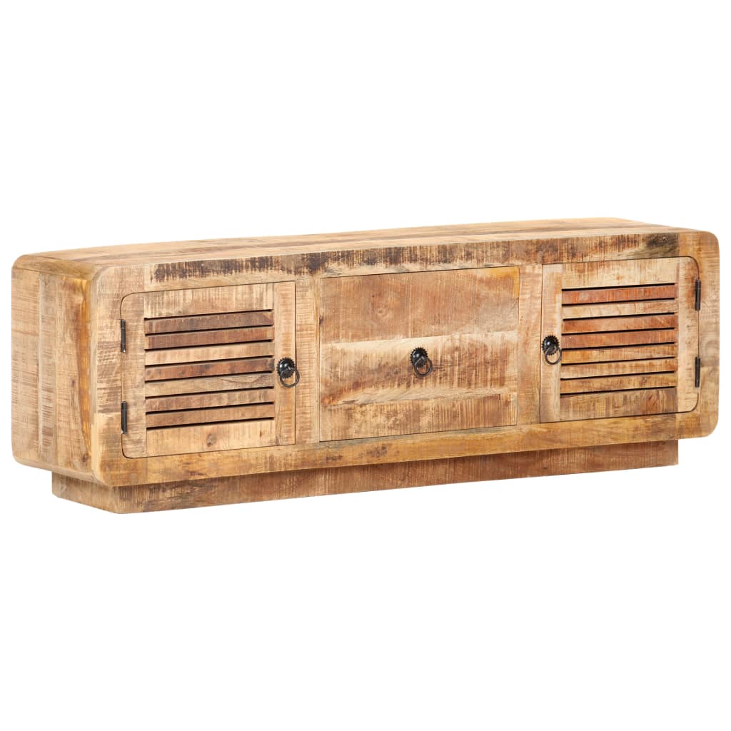 Meuble TV 120x30x40 cm Bois de manguier brut - XIOS