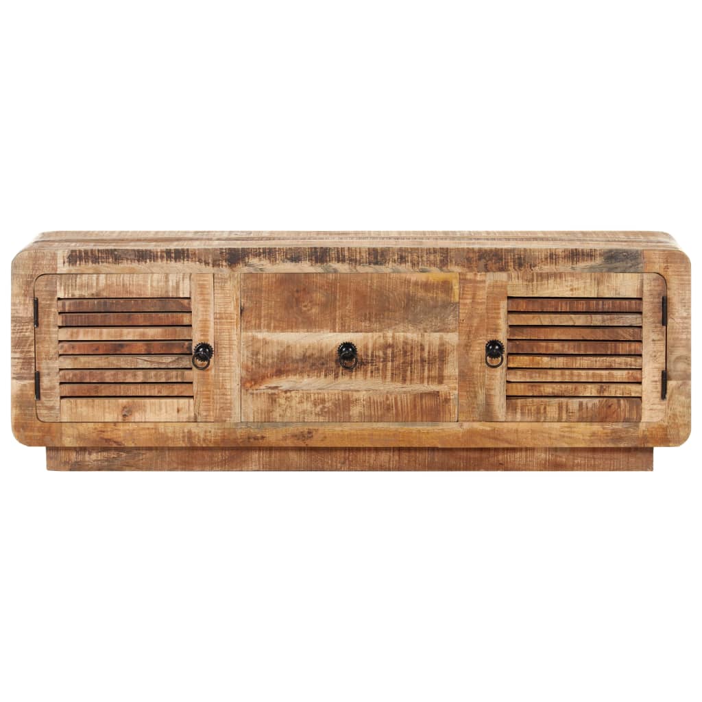 Meuble TV 120x30x40 cm Bois de manguier brut - XIOS