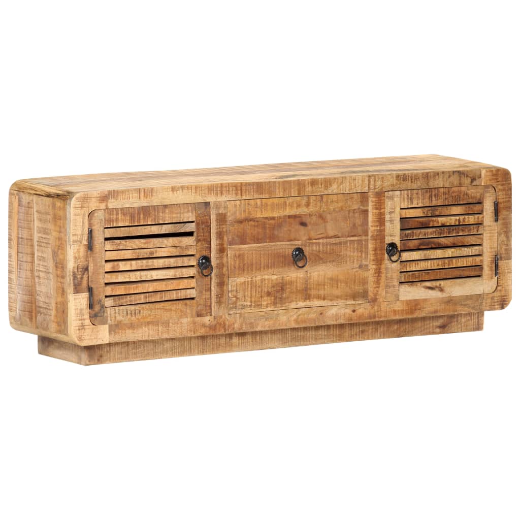 Meuble TV 120x30x40 cm Bois de manguier brut - XIOS