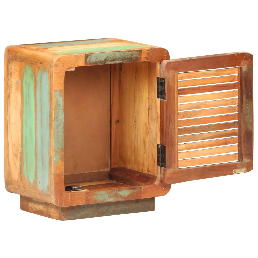 Table de chevet 40 x 30 x 50 cm Bois de récupération massif - XIOS