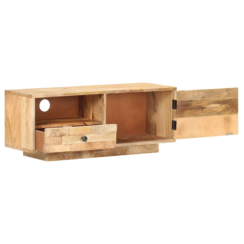Meuble TV 90x30x35 cm Bois massif de manguier - XIOS
