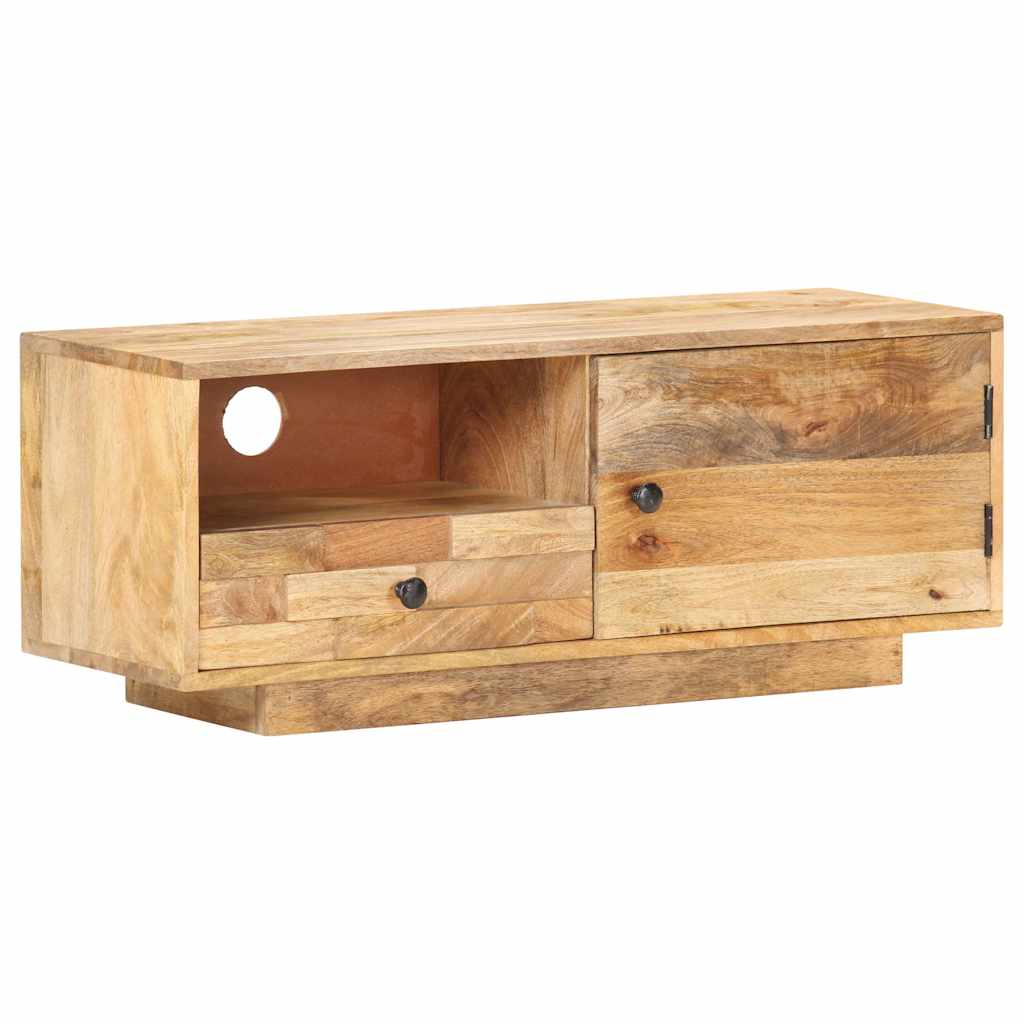 Meuble TV 90x30x35 cm Bois massif de manguier - XIOS