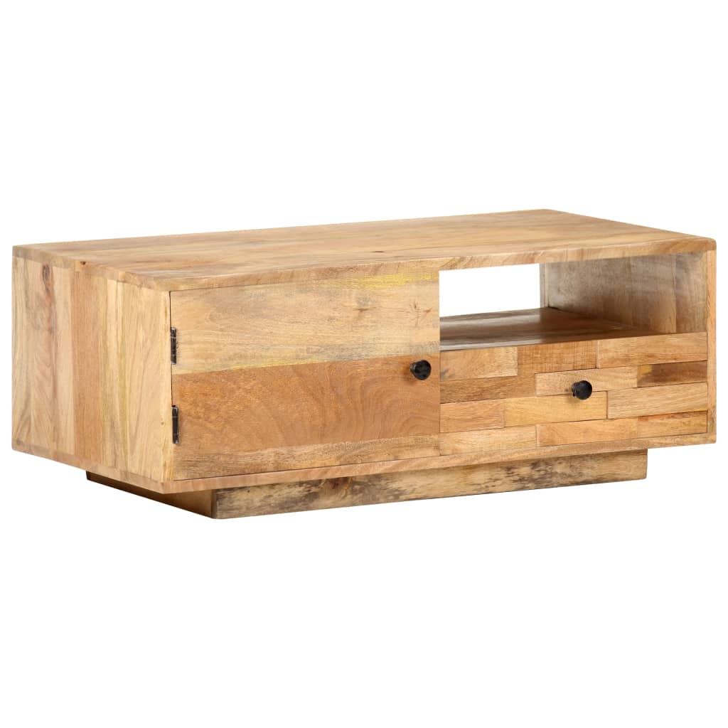 Table basse 90x50x35 cm Bois solide de manguier - XIOS