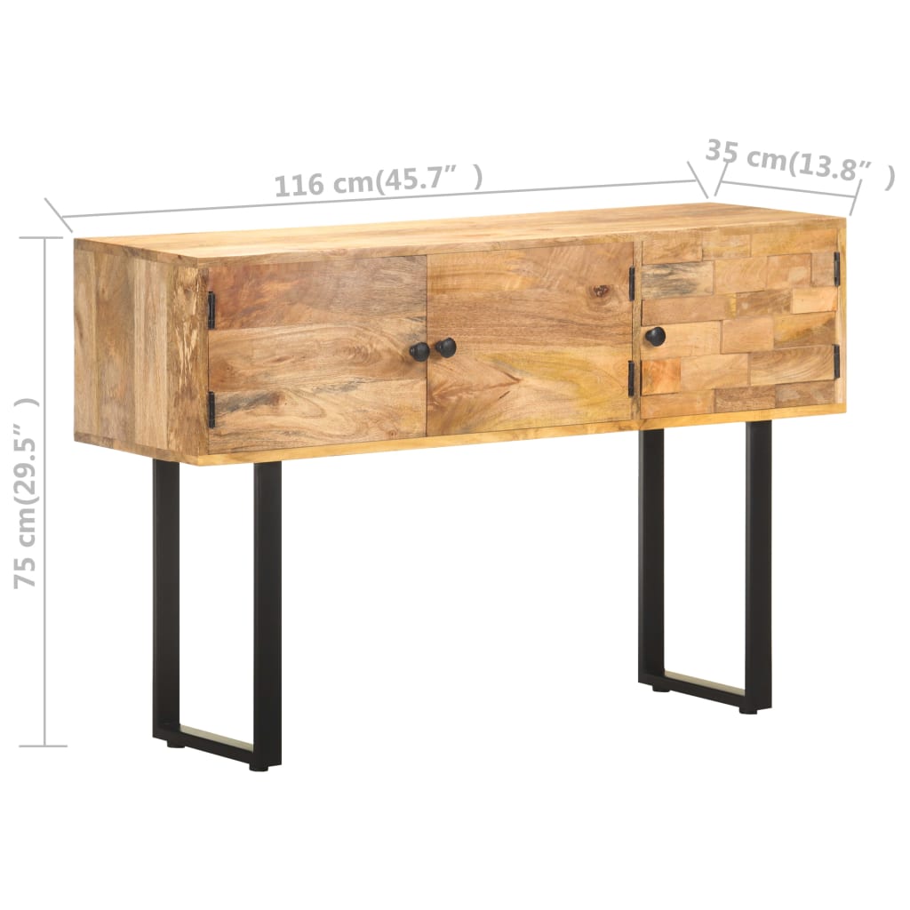 Buffet 116x35x75 cm Bois de manguier massif - XIOS