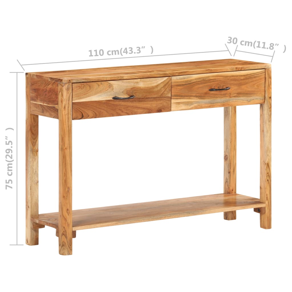 Buffet 110x30x75 cm Bois d'acacia massif - XIOS