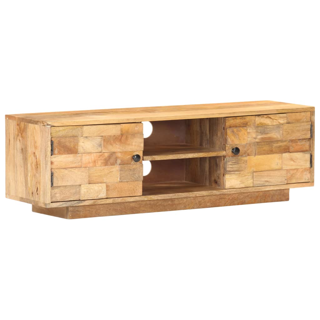 Meuble TV 116x30x35 cm Bois de manguier solide - XIOS