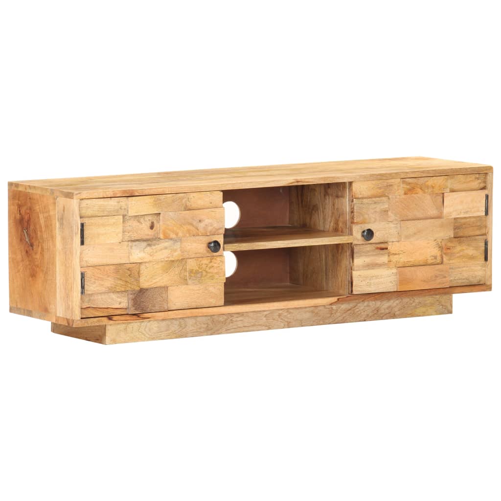 Meuble TV 116x30x35 cm Bois de manguier solide - XIOS