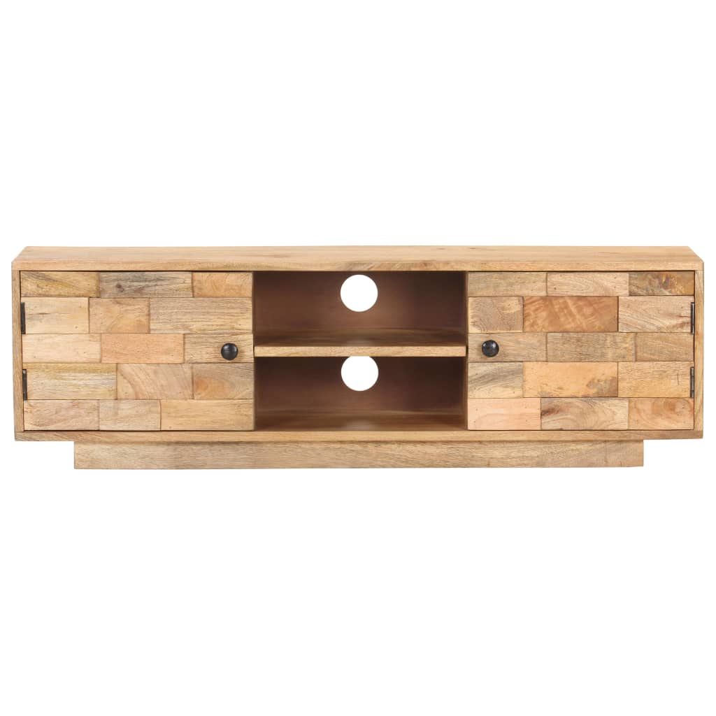 Meuble TV 116x30x35 cm Bois de manguier solide - XIOS