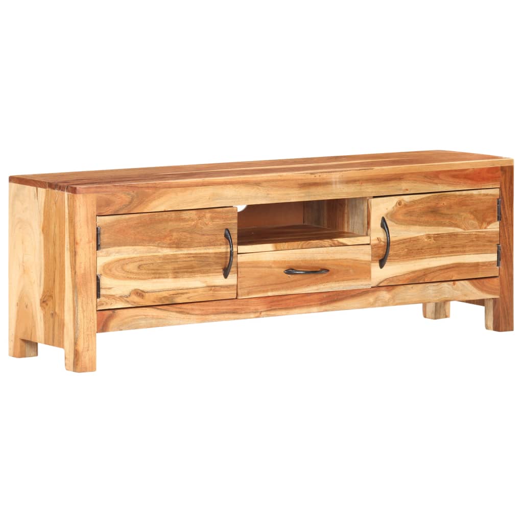 Meuble TV 116x30x40 cm Bois d'acacia massif - XIOS