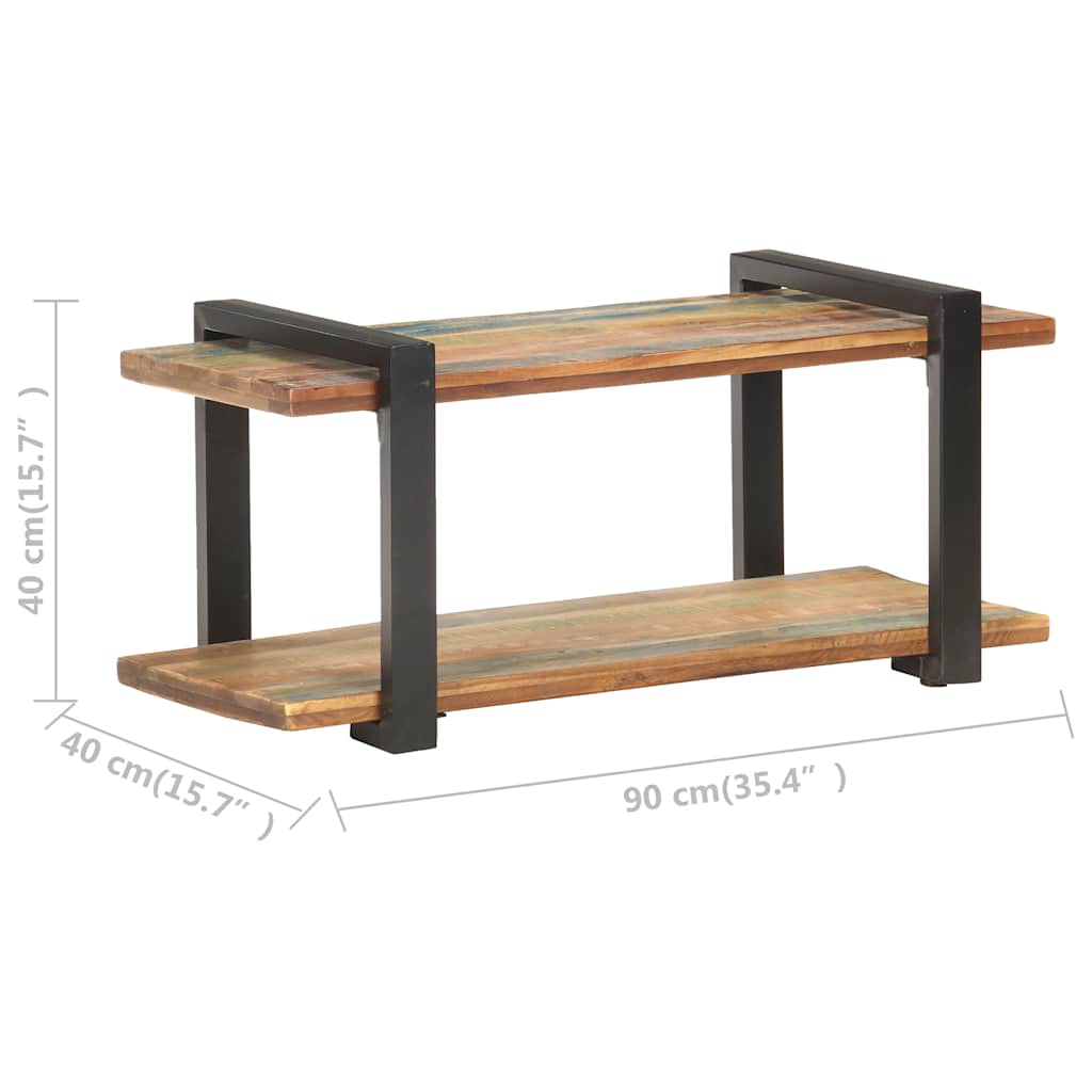 Meuble TV 90x40x40 cm Bois de récupération massif - XIOS