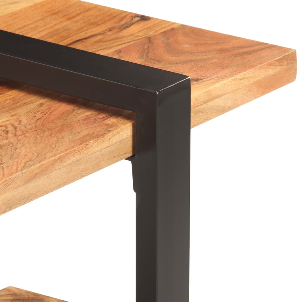 Meuble TV 130x40x40 cm Bois d'acacia solide - XIOS