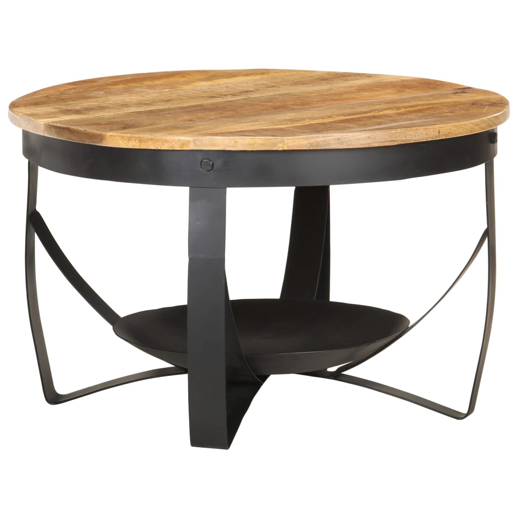 Table basse Ø68x43 cm Bois de manguier brut - XIOS