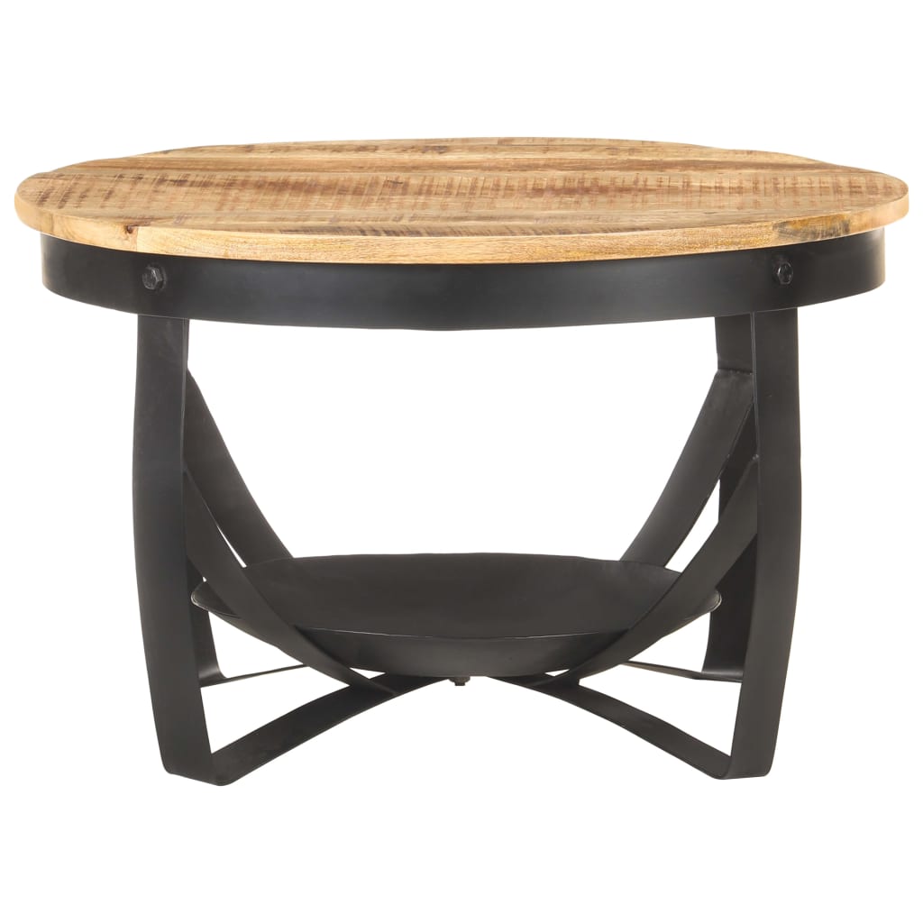 Table basse Ø68x43 cm Bois de manguier brut - XIOS