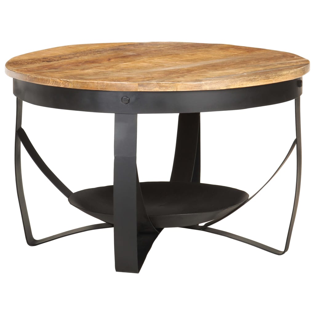 Table basse Ø68x43 cm Bois de manguier brut - XIOS