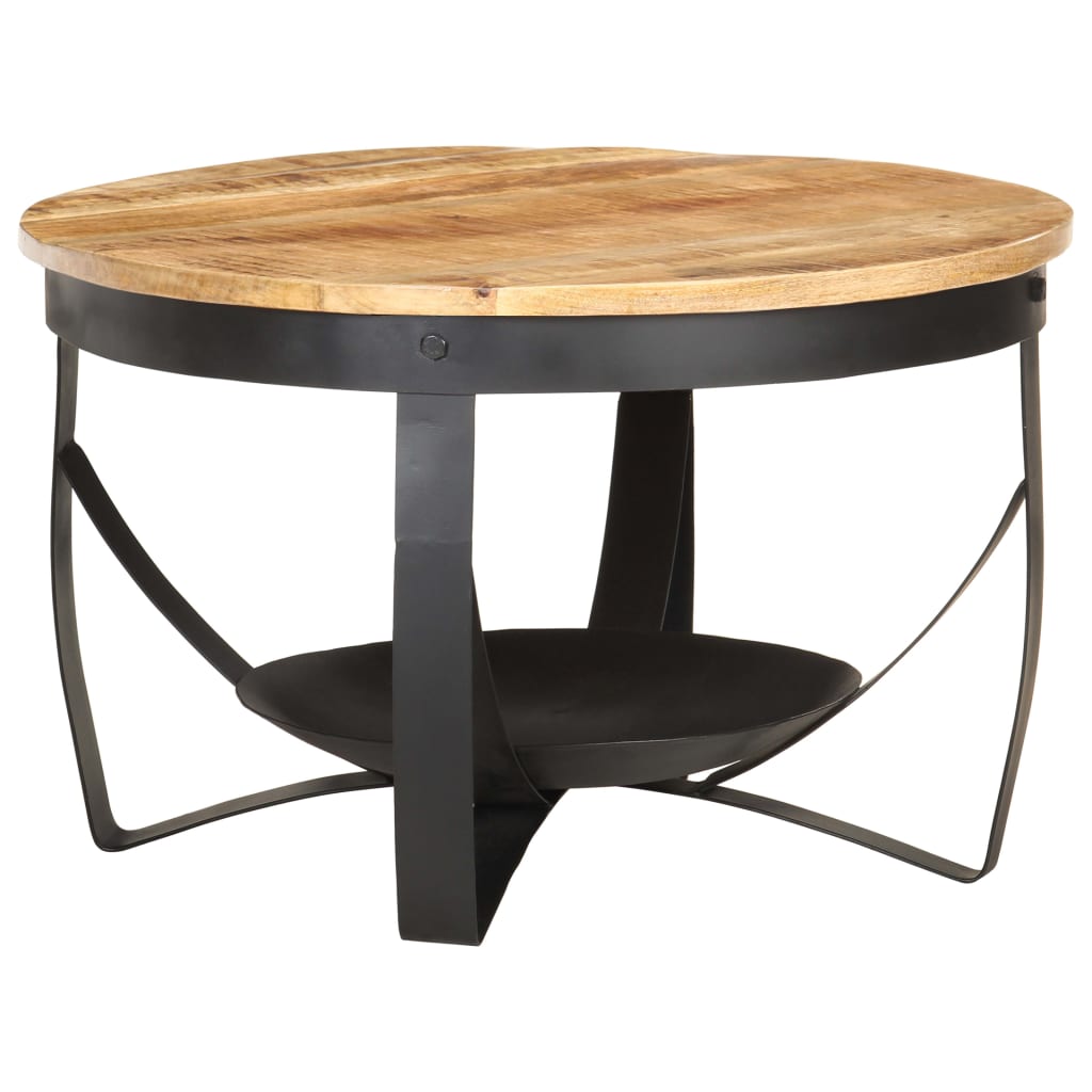 Table basse Ø68x43 cm Bois de manguier brut - XIOS
