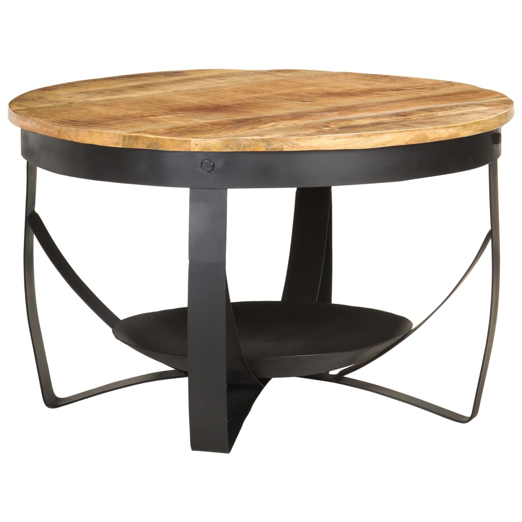 Table basse Ø68x43 cm Bois de manguier brut - XIOS