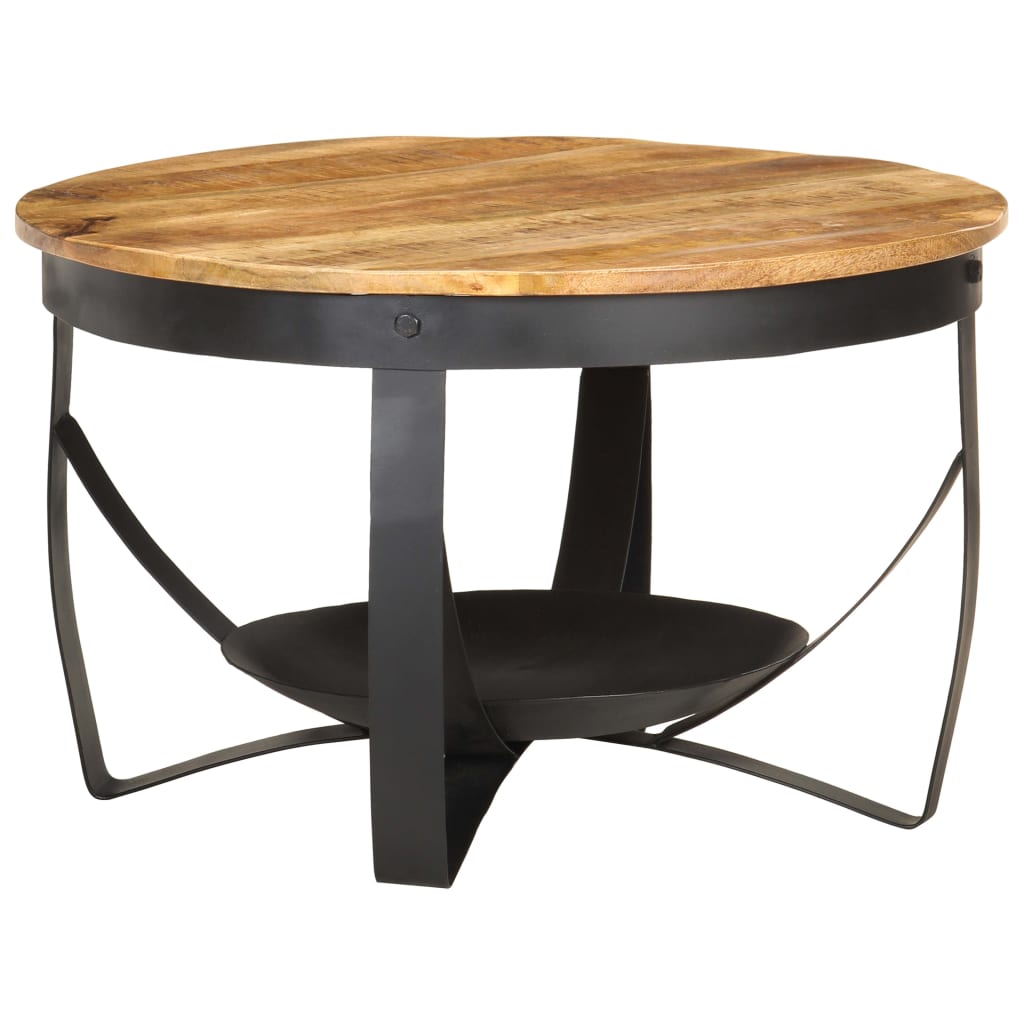 Table basse Ø68x43 cm Bois de manguier brut - XIOS
