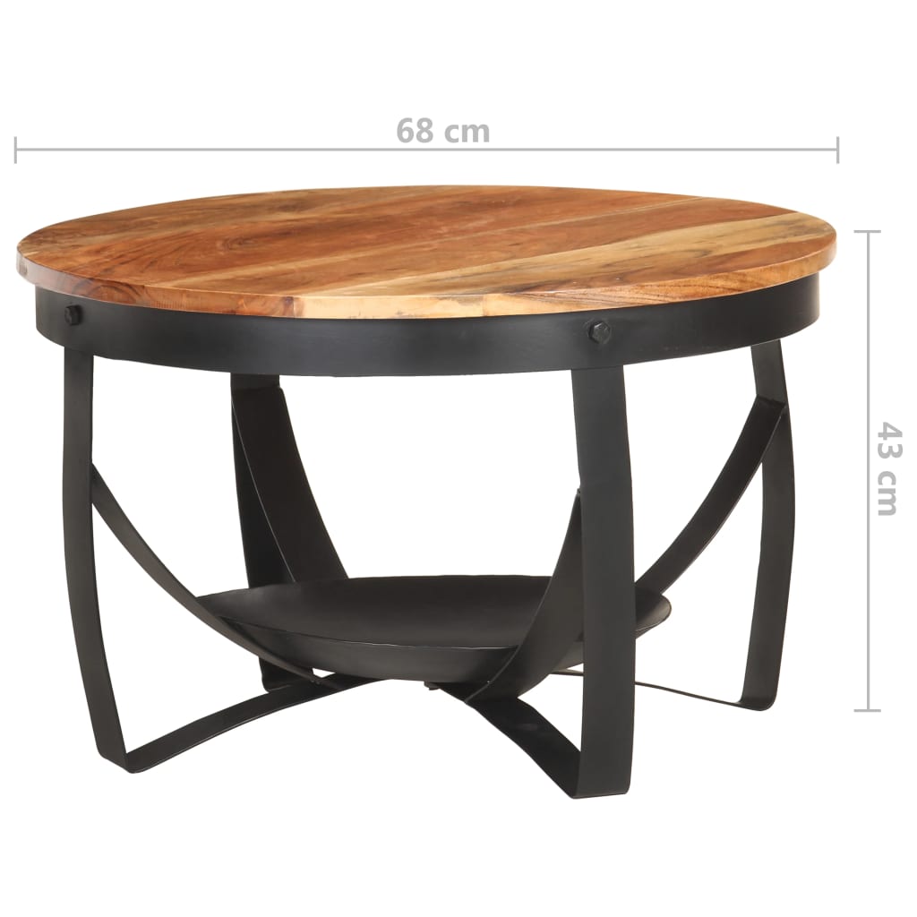 Table basse Ø68x43 cm Bois d'acacia solide - XIOS