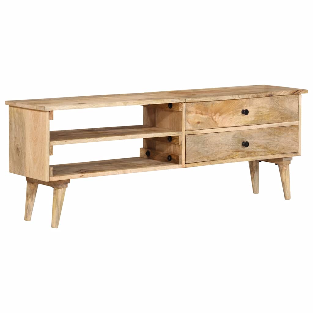 Meuble TV 140x30x50 cm Bois de manguier massif - XIOS