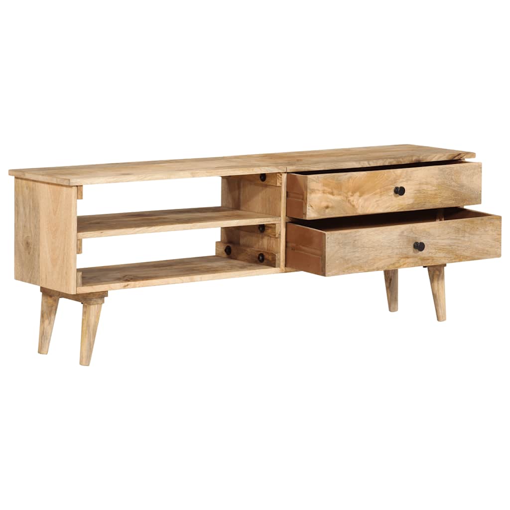 Meuble TV 140x30x50 cm Bois de manguier massif - XIOS