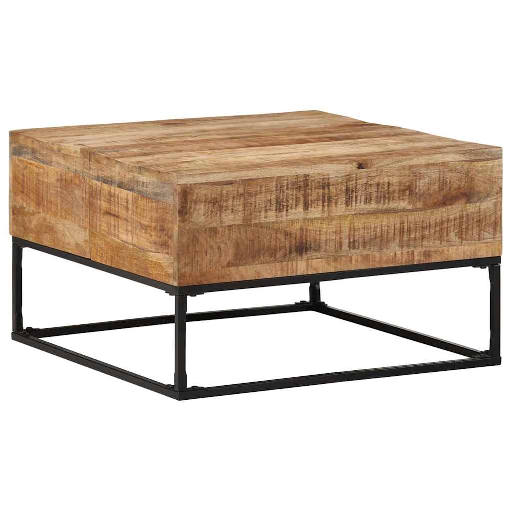 Table basse 68x68x41 cm Bois de manguier brut - XIOS