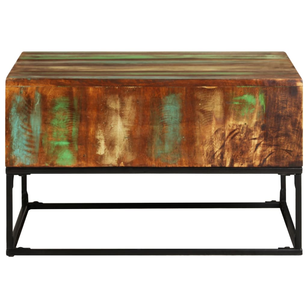Table basse 68x68x41 cm Bois de récupération solide - XIOS