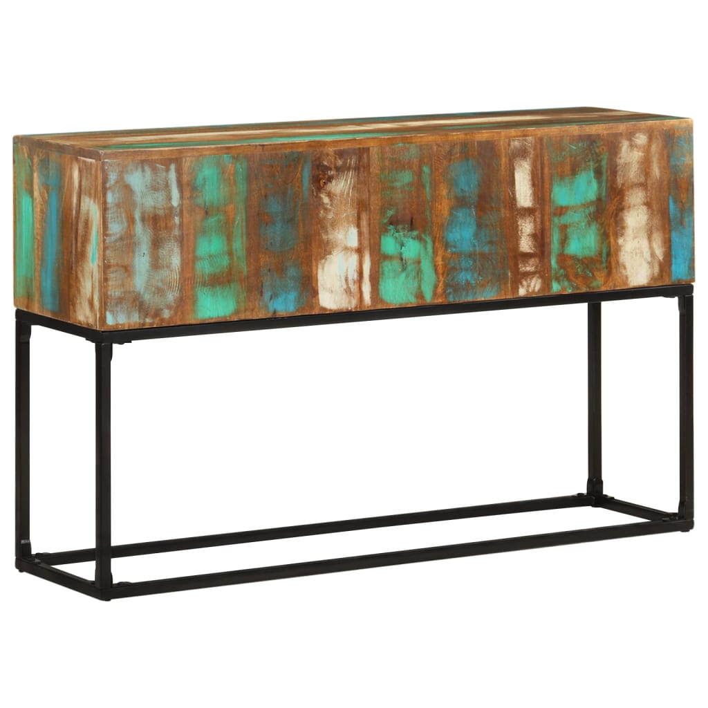 Table console 120x30x75 cm Bois de récupération massif - XIOS