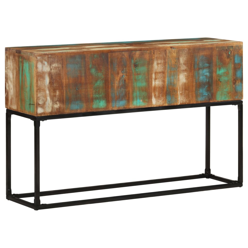 Table console 120x30x75 cm Bois de récupération massif - XIOS