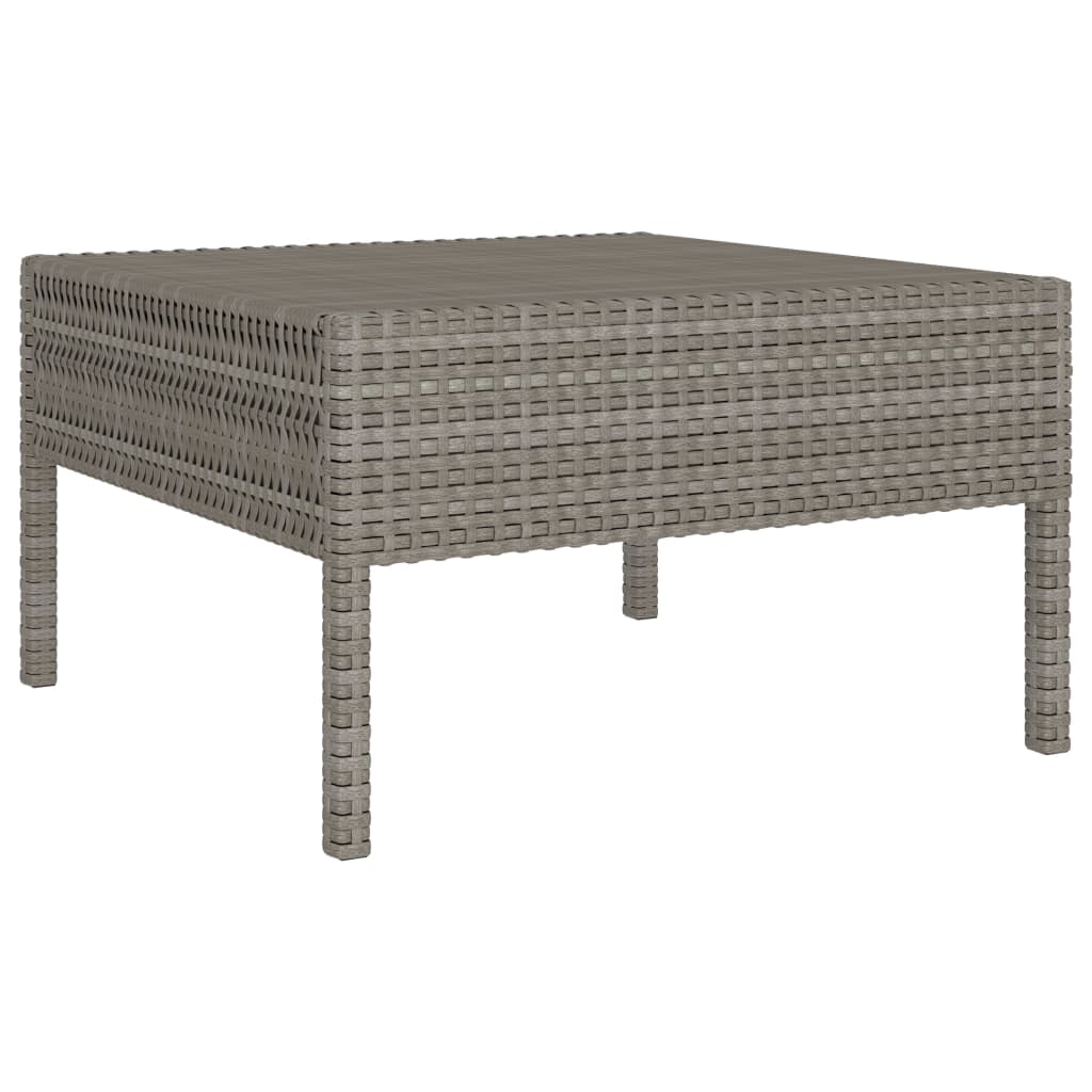 Salon de jardin 2 pcs avec coussins Résine tressée Gris