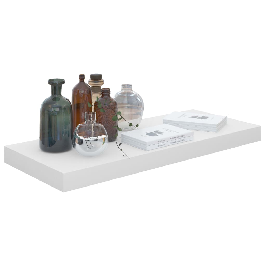 Étagère murale flottante 4 pcs Blanc brillant 60x23,5x3,8cm MDF - XIOS