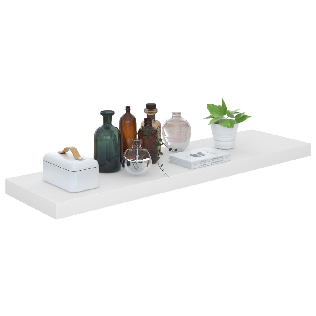Étagère murale flottante Blanc brillant 90x23,5x3,8 cm MDF - XIOS