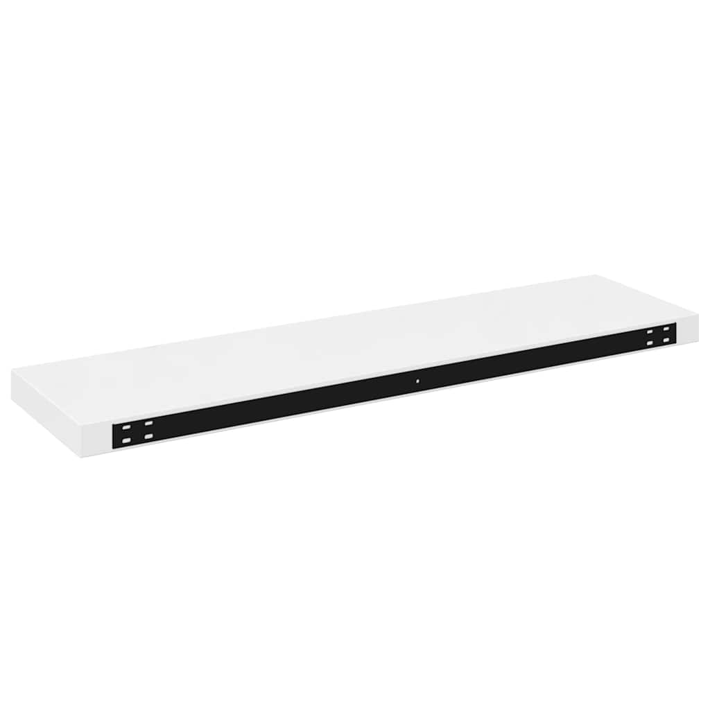 Étagère murale flottante 4 pcs Blanc brillant 90x23,5x3,8cm MDF