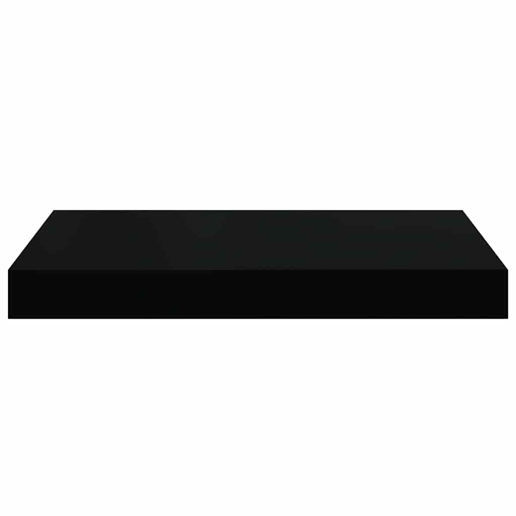 Étagère murale flottante Noir brillant 40x23x3,8 cm MDF - XIOS