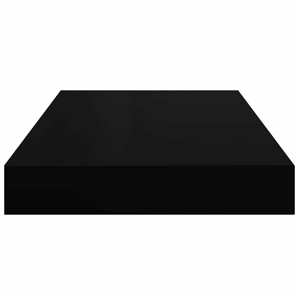 Étagère murale flottante Noir brillant 40x23x3,8 cm MDF - XIOS
