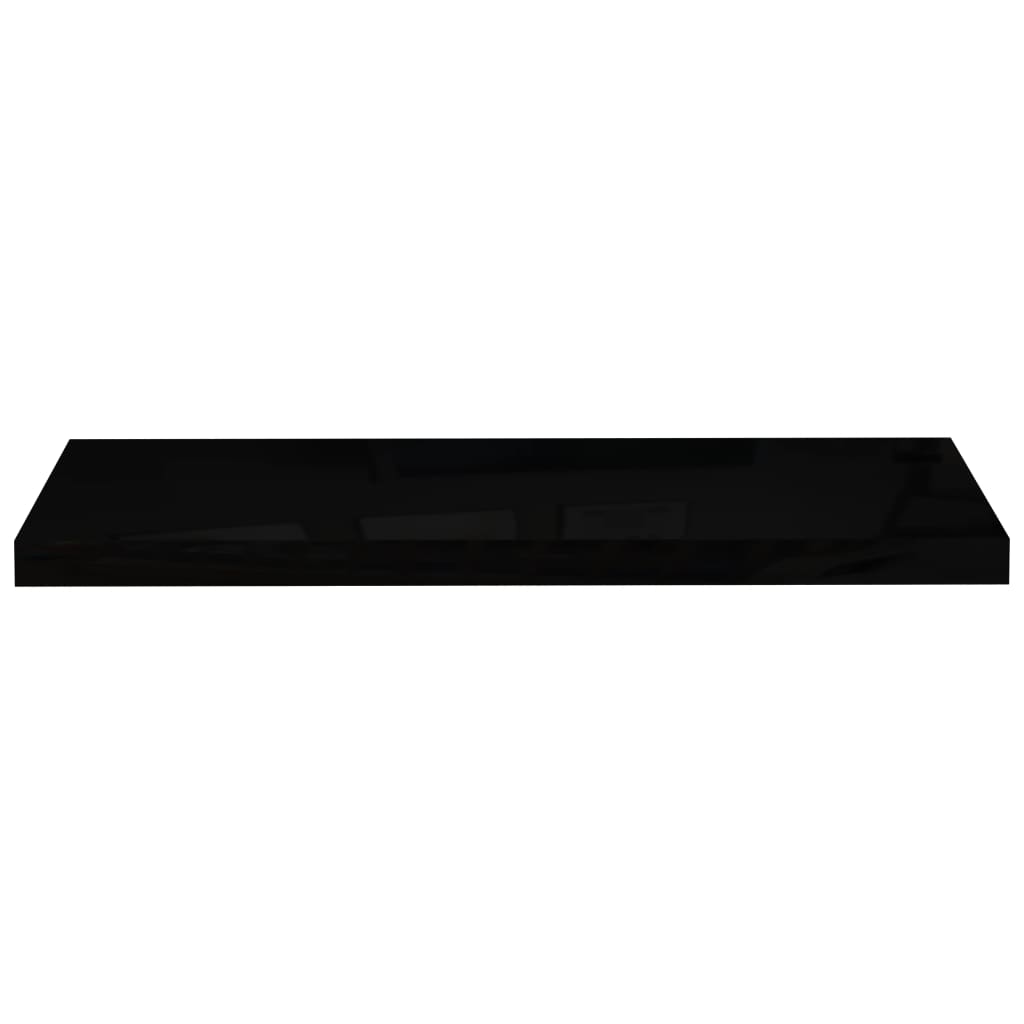 Étagère murale flottante Noir brillant 80x23,5x3,8 cm MDF - XIOS