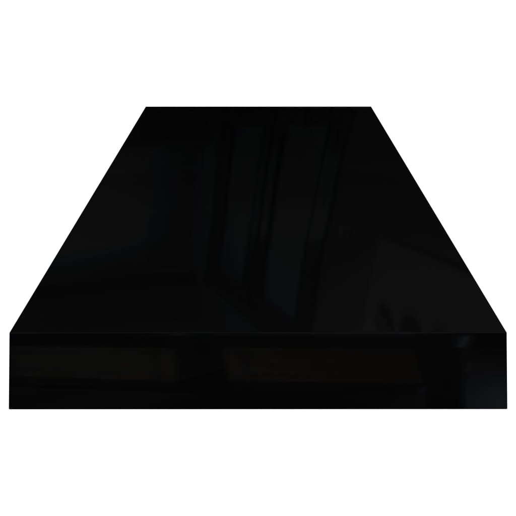 Étagère murale flottante Noir brillant 80x23,5x3,8 cm MDF - XIOS