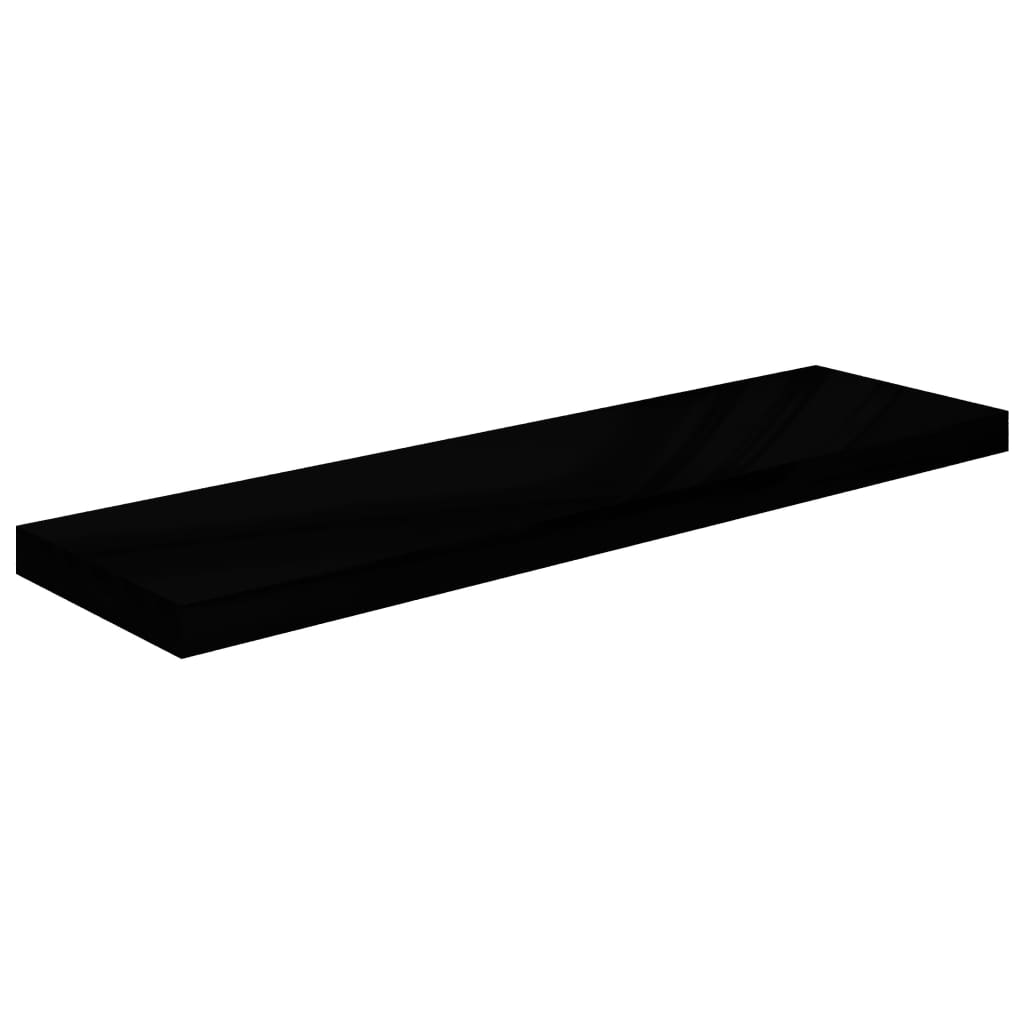 Étagère murale flottante Noir brillant 90x23,5x3,8 cm MDF - XIOS