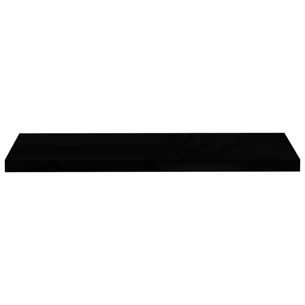 Étagère murale flottante Noir brillant 90x23,5x3,8 cm MDF - XIOS