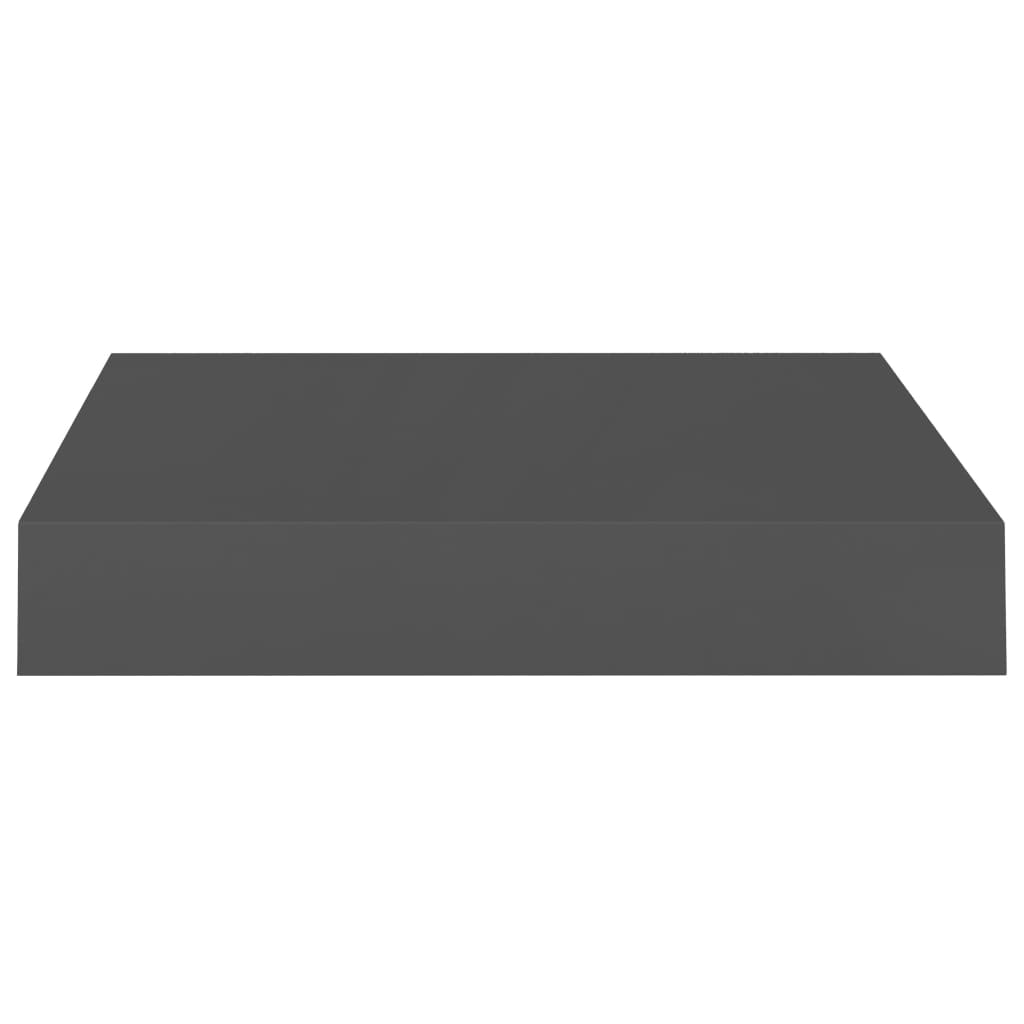 Étagère murale flottante 4 pcs Gris brillant 23x23,5x3,8 cm MDF - XIOS