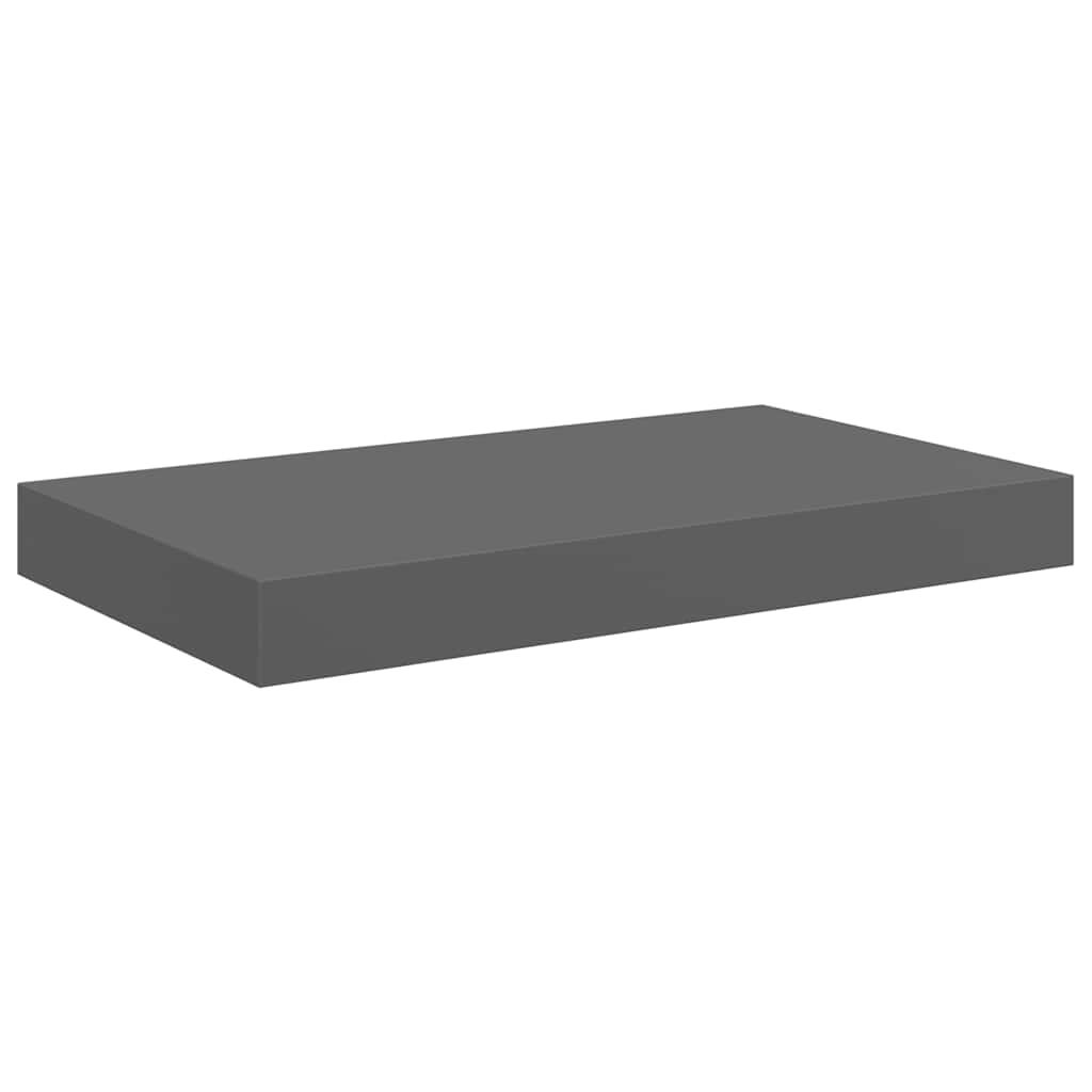 Étagère murale flottante Gris brillant 40x23x3,8 cm MDF - XIOS